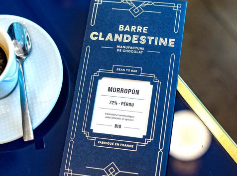 Barre Clandestine - Tablette de chocolat noir bean to bar - Morropón 72% - 60g