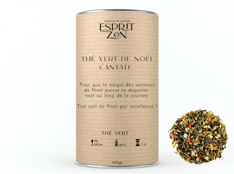 Esprit Zen - Thé vert de Noël " Cantate "- Boite 100g