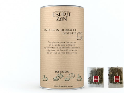 Esprit Zen - Infusion herbacée "Digestiz" - Boite de 20 Infusettes