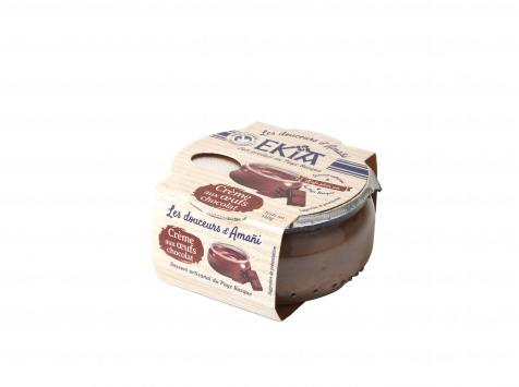 Bastidarra – Ekia - Crème aux œufs au chocolat noir x8 pots