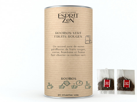 Esprit Zen - Rooïbos vert "Fruits Rouges" - Boite de 20 Infusettes