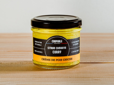 Coupable Tartinable - Crème de pois chiche curry et citron Combava