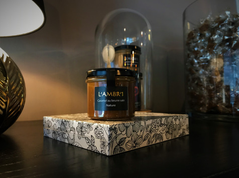 L'AMBR'1 Caramels et Gourmandises - Crème De Caramel Au Beurre Salé Nature - Pot De 130g