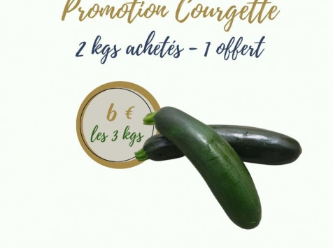 La Ferme d'Arnaud - Promotion Courgette longue verte - 2  kgs achetés, 1 kgs offert