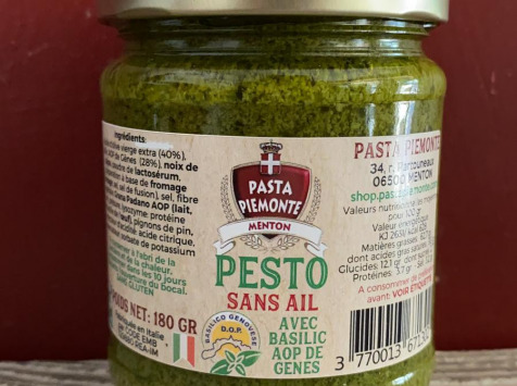 PASTA PIEMONTE - Pesto au Basilic AOP de Gènes (sans ail)
