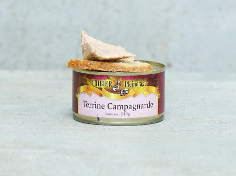 Ferme de Pleinefage - Terrine campagnarde porc et foie gras de canard - pot de 140g