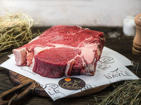 Maison BAYLE - Champions du Monde de boucherie 2016 - T-bone de bœuf Fin Gras du Mézenc AOP - 1kg400