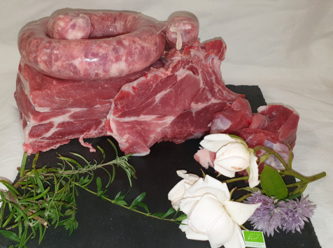 La Ferme du Montet - [SURGELÉ] Colis de Porc Noir Gascon BIO - 10 kg