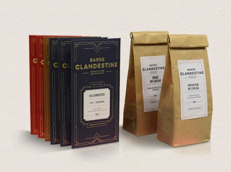 Barre Clandestine - Lot de 6 tablettes de chocolats - Sélection Gourmande