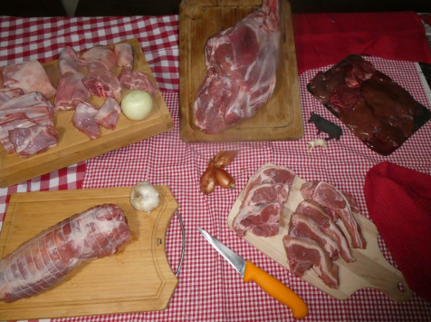 Ferme Guillaumont - Demi-agneau race Romane avec merguez et chipolatas - 9,9kg