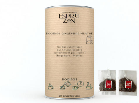 Esprit Zen - Rooïbos "Gingembre Menthe" - Boite de 20 Infusettes