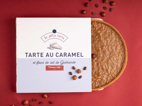 La Jolie Tarte - Tarte au caramel et aux noisettes/café - 600g