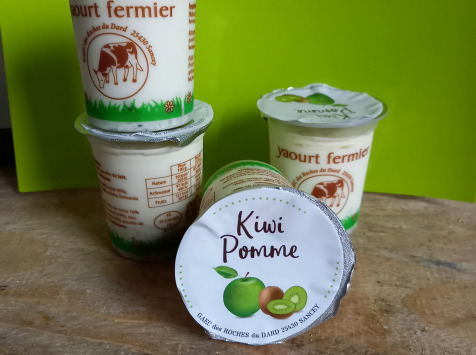 Ferme Chambon - Yaourts Au Lait Cru Et Aux Fruits (pomme-kiwi) X8