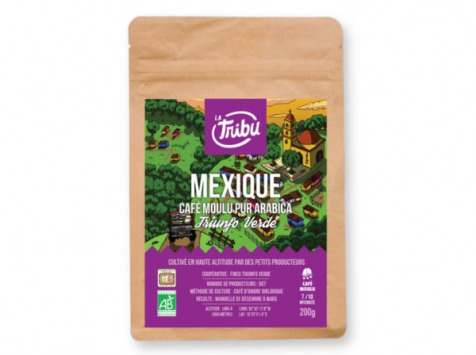 LA TRIBU - Café Triunfo Verde Mexique Moulu 200g Équitable & Bio