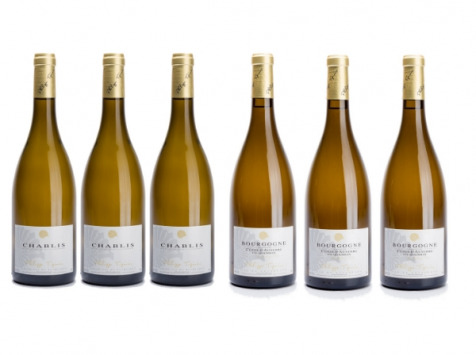 Domaine Tupinier Philippe - Chablis AOC x3 + Côtes d'Auxerre x3 :  Lot de 6 bouteilles Vin Blanc