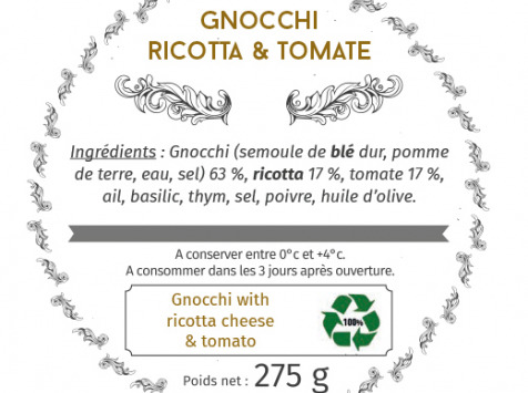 Les Bocaux du Bistrot - Gnocchi ricotta et tomate
