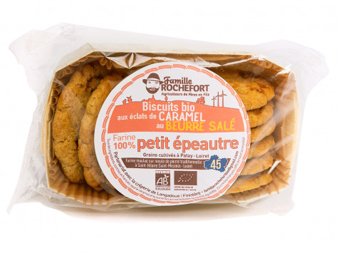 Famille Rochefort - Biscuits bio caramel au beurre salé et farine 100% petit épeautre 150g