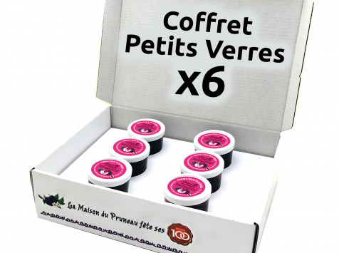 Maison du Pruneau - Cueillette du Gascon - Coffret Petits Verres x6 - Pruneau d'Agen IGP à l'Eau De Vie