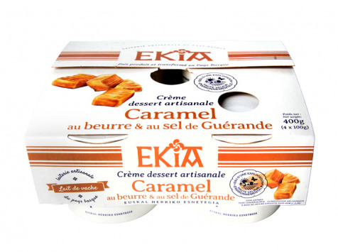 Bastidarra – Ekia - Crème Dessert Caramel Beurre Salé 4*100gr