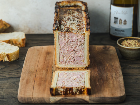 Maison BAYLE   -                                                                                                                                       Champions du Monde de boucherie 2016 - Paté en croûte porc Alsacien au Riesling - 2 tranches