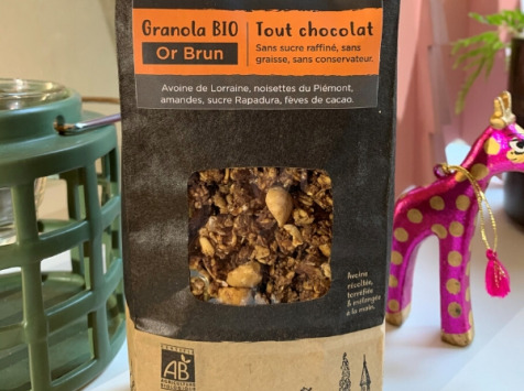 Ferme des Jardins - Granola Bio Or Brun :  Chocolat, Noisette Du Piemontet Amandes
