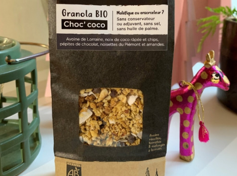 Ferme des Jardins - Granola Bio Choc Coco : Chocolat, Noisette Du Piemont,noix De Coco