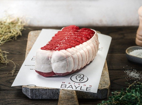 Maison BAYLE - Champions du Monde de boucherie 2016 - Rosbif bardé bœuf Fin Gras du Mézenc AOP - 1kg400