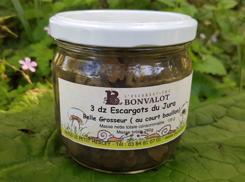L’escargotière BONVALOT - 3 Douzaines d'Escargots du Jura Belle-Grosseur au Court-Bouillon