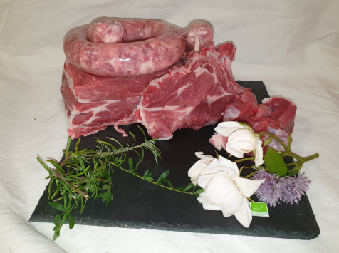 La Ferme du Montet - Colis de Porc Noir Gascon BIO - 3 kg