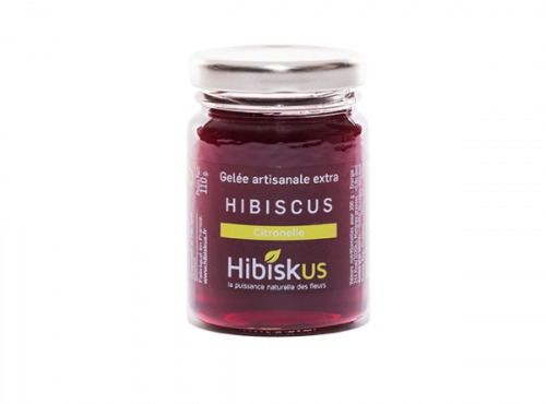 Hibiskus  Gourmet - Gelée d'Hibiscus à la Citronnelle -  110 gr
