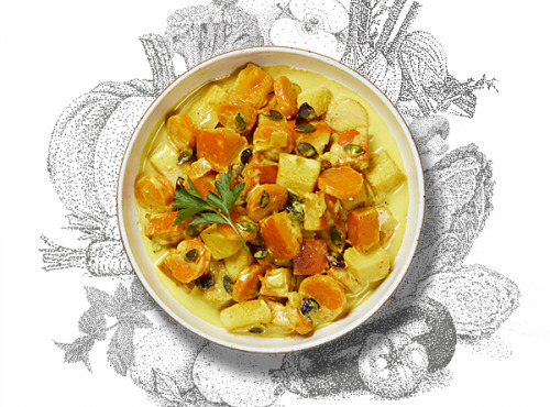 La Brouette - Pour 2 Pers. - Curry Doux De Légumes D'hiver Aux Cramberries