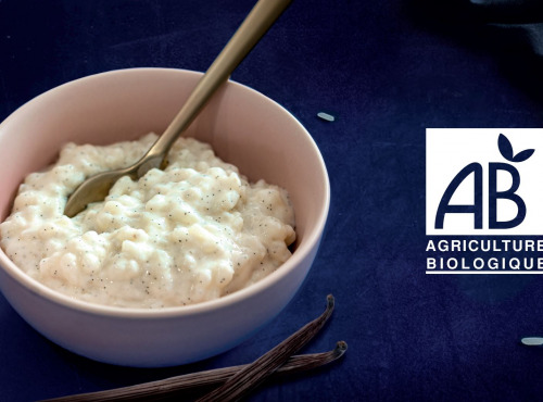 Eclats de Riz, le riz au lait Bio - Riz au lait Bio à la pure gousse de Vanille de Madagascar | 8 pots Solo