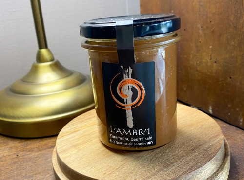L'AMBR'1 Caramels et Gourmandises - Crème de Caramel aux graines de Sarrasin BIO - Pot De 220g