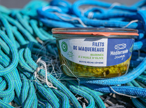 Méditerranée Sauvage - Filets de Maquereaux marinés à l'Huile d'Olive Bio Extra