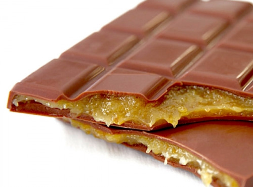 Compagnie Générale de Biscuiterie - Tablette Chocolat Au Lait Fourrée Caramel Banane