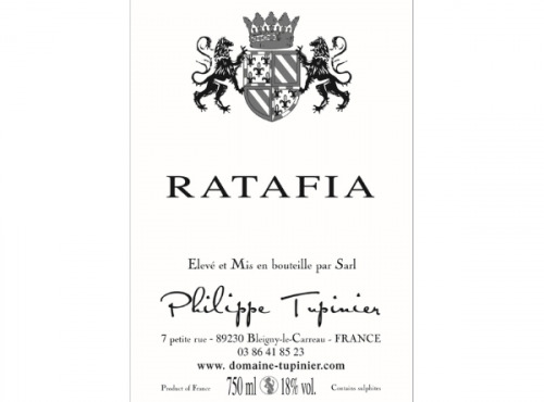 Domaine Tupinier Philippe - Ratafia De Bourgogne 2018 - 2 Bouteilles De 75 Cl