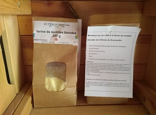 Les Délices du Scamandre - Farine de Lentilles Bio - 1kg