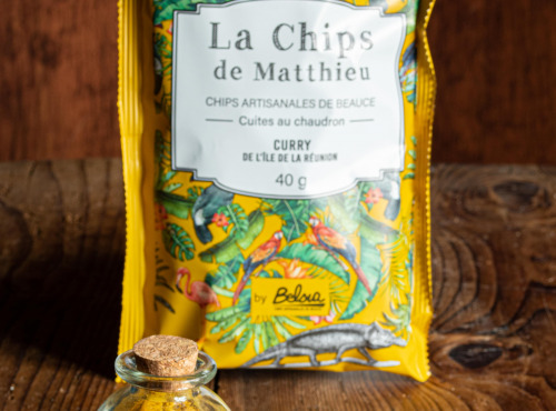 Chips BELSIA - Chips Artisanales au Curry de l’Ile de la Réunion - 40g x30