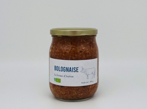 La Ferme d'Autrac - Sauce Bolognaise de Bœuf BIO Cuisinée 480gr
