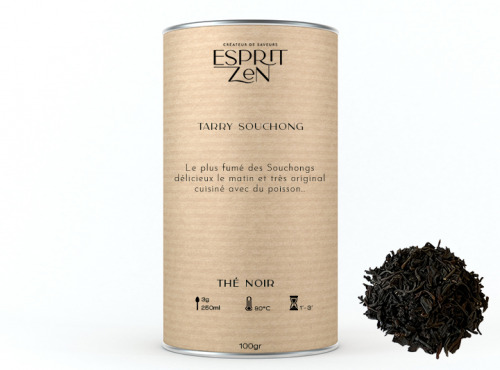 Esprit Zen - Thé Noir "Tarry Souchong" - fumé - Boite 100g