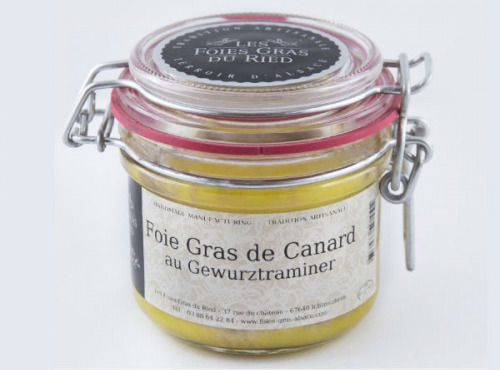 Les foies gras du Ried - Foie Gras de Canard au Gewurtraminer - Conserve 180g