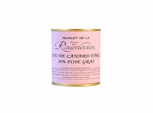 La Ferme des Roumevies - Cou de canard farci 30 % de foie gras entier 350g