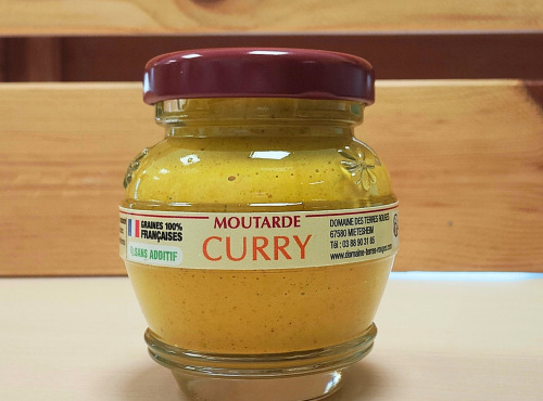Domaine des Terres Rouges - Moutarde au Curry graines françaises sans additifs 55G