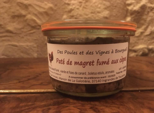 Des Poules et des Vignes à Bourgueil - Pâté De Magret Fumé Aux Cèpes
