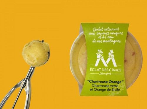 Eclat des cimes - Sorbet "Chartreuse Orange" Chartreuse verte et Orange de Sicile 440 ml