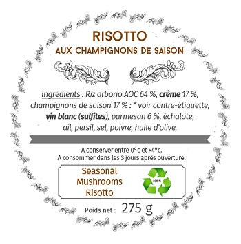 Les Bocaux du Bistrot - Risotto aux champignons de saison