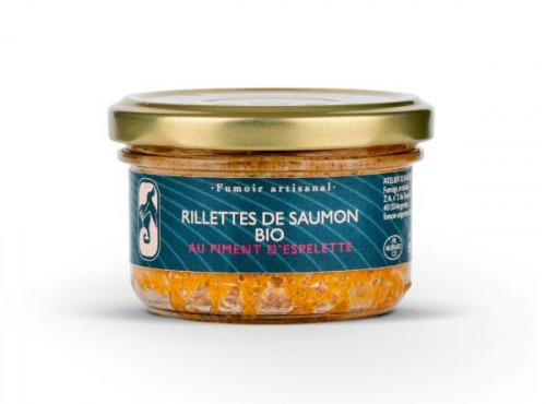 Atelier d'Angresse – Fumoir Artisanal - Rillettes de saumon Bio au Piment d'Espelette