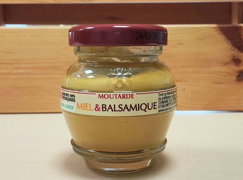 Domaine des Terres Rouges - Moutarde au Miel et Balsamique graines françaises sans additifs 55G