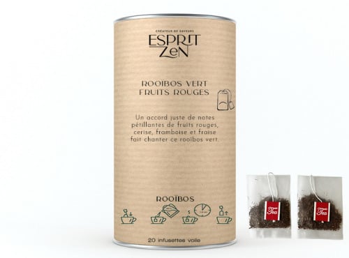 Esprit Zen - Rooïbos vert "Fruits Rouges" - Boite de 20 Infusettes