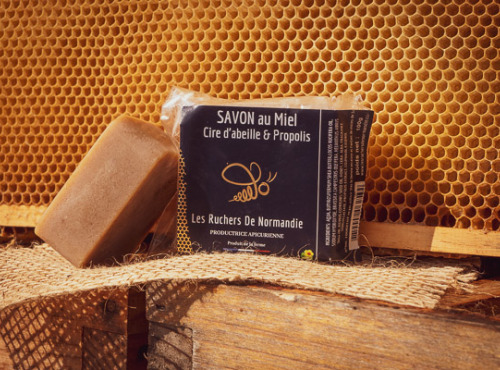 Les Ruchers de Normandie - Savon Miel-Propolis-Cire d'abeille 100g